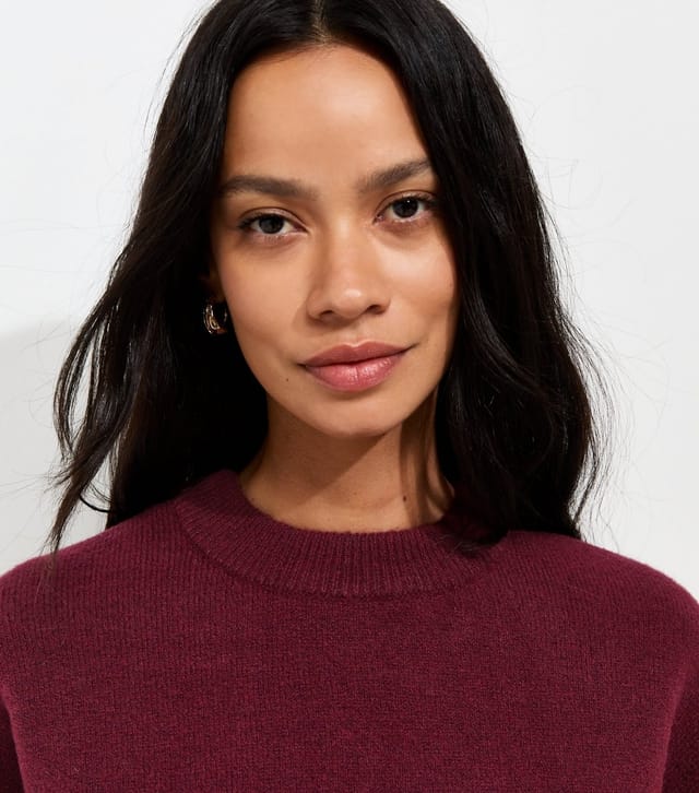 New Look Women's Dark Burgundy Midweight Crew Neck Jumper New Look - 3