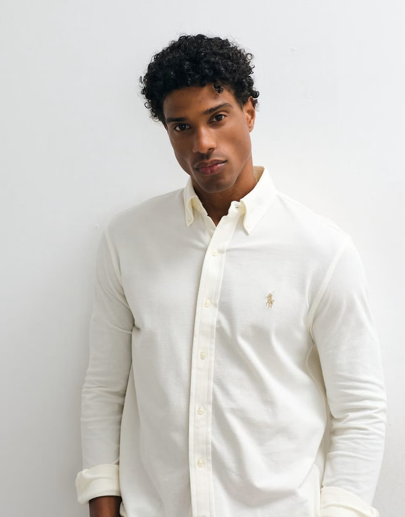 ASOS Polo Ralph Lauren icon logo pique shirt in white - 1