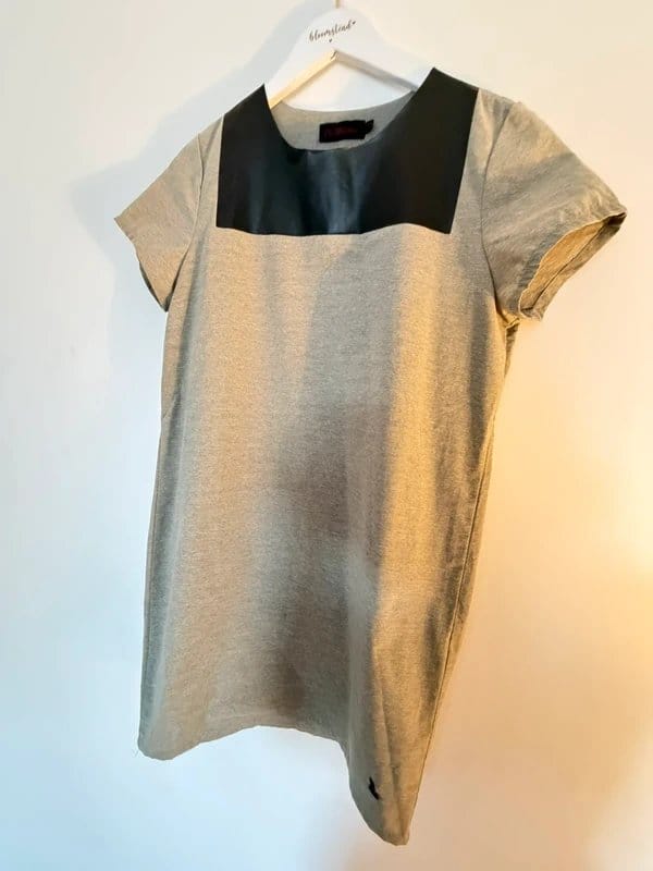 Dr. Martens Dr. Martens Grey Dress With Faux Leather Panel XS - 1