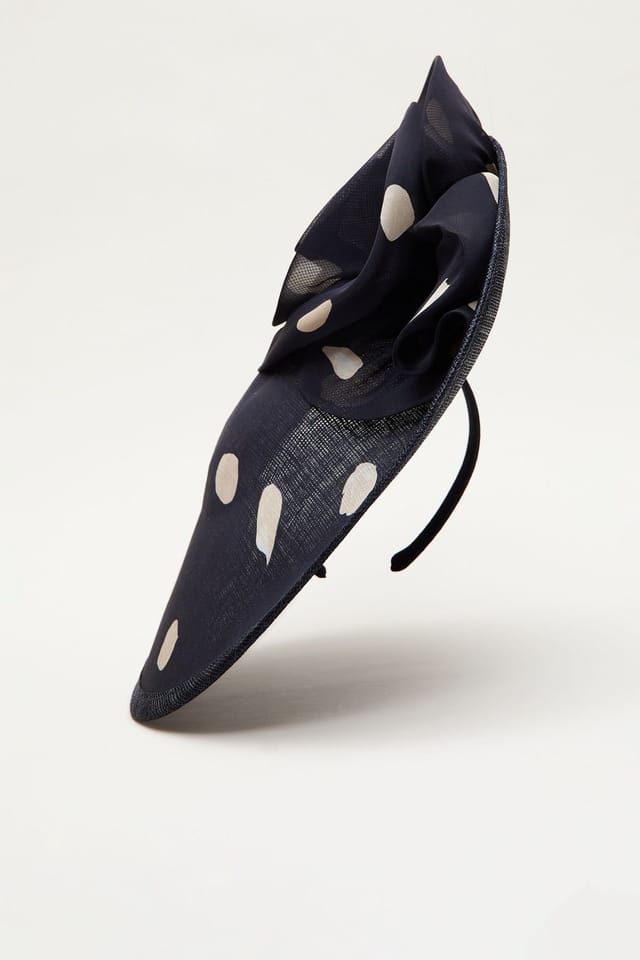 Phase Eight Phase Eight Women's Spot Disc Fascinator in Dark Navy - 2