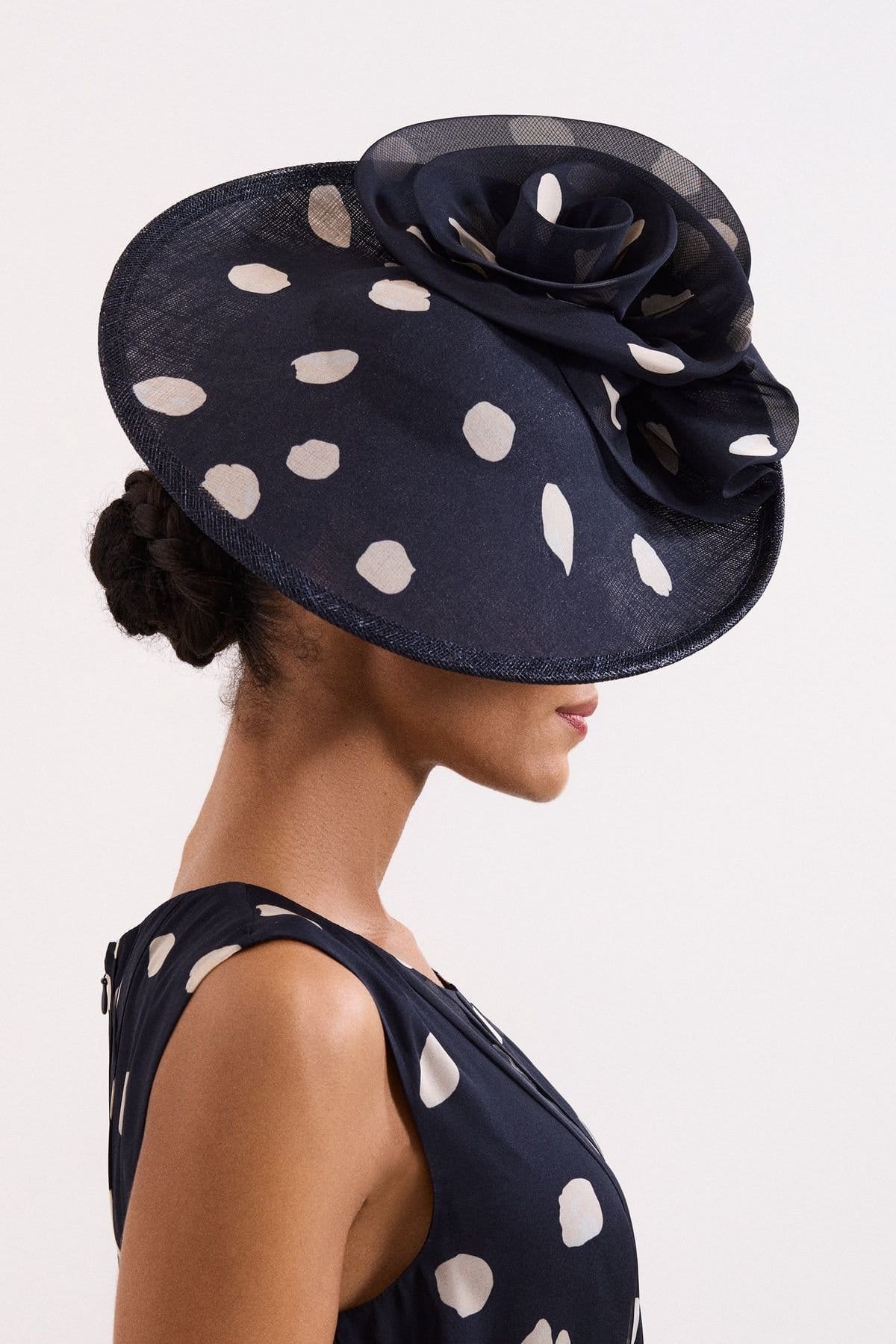 Phase Eight Phase Eight Women's Spot Disc Fascinator in Dark Navy - 4
