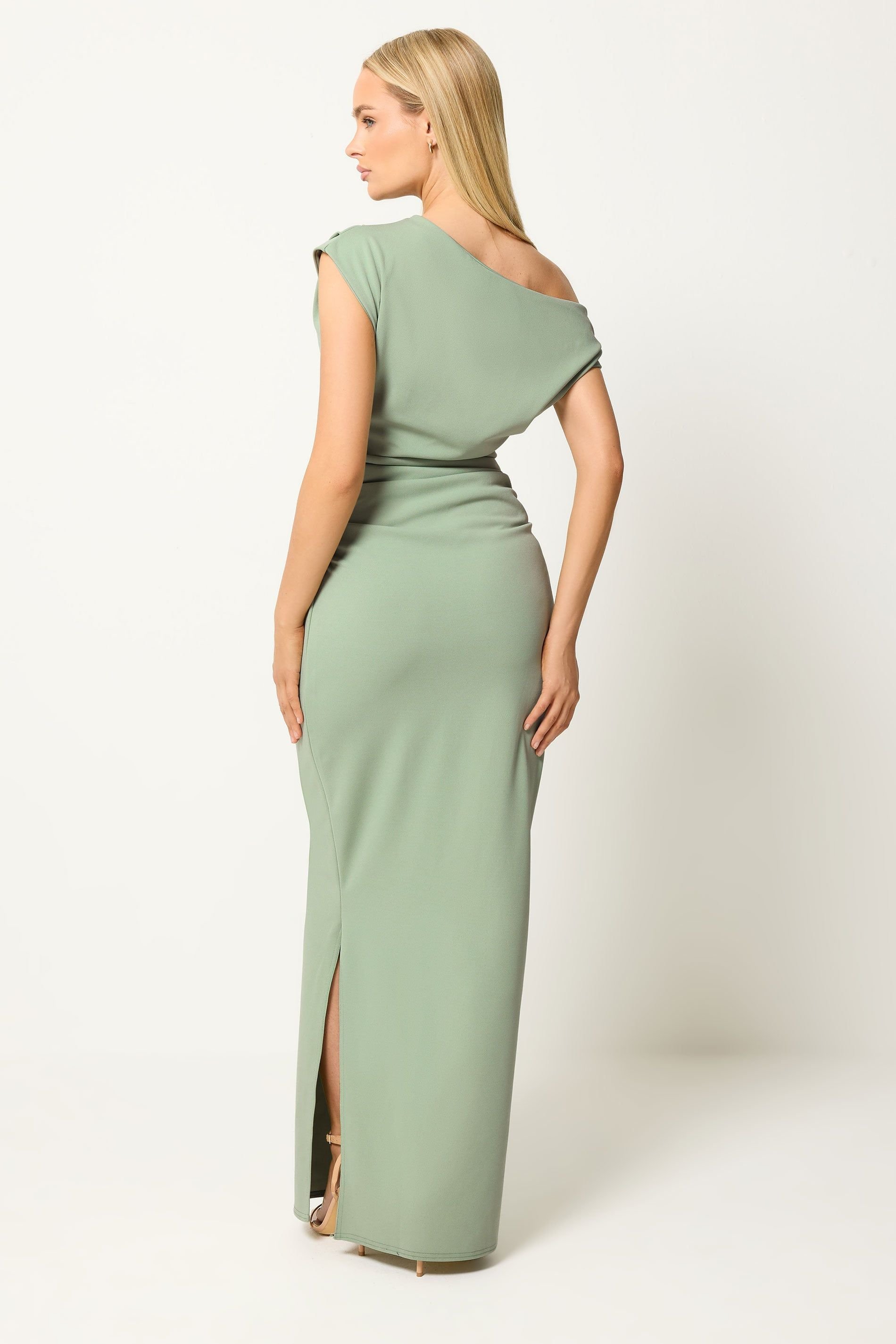 Star By Julien Macdonald Star by Julien Macdonald Women's Draped Maxi Dress in Light Green - 4