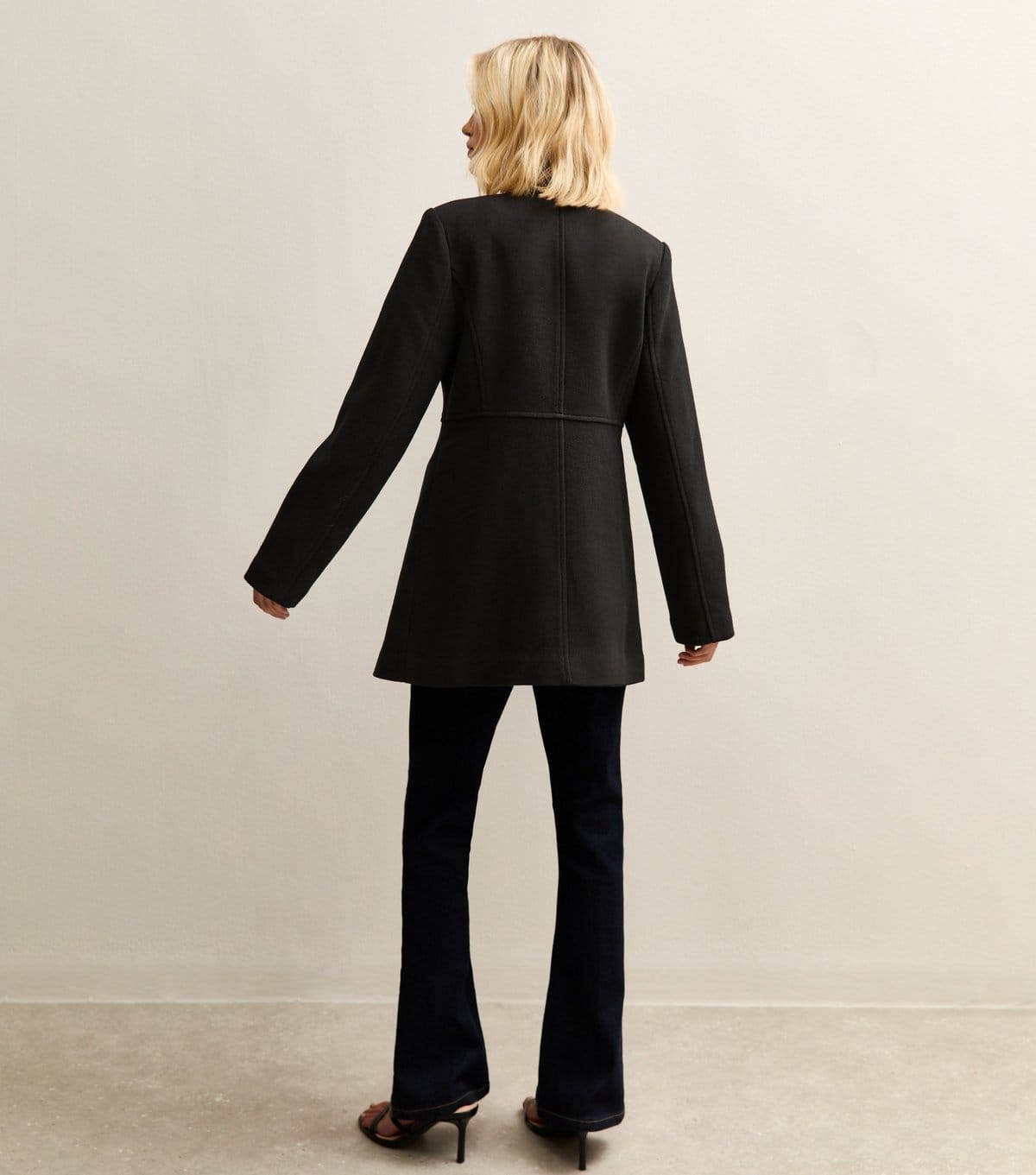 New Look Women's Black Double Breasted Coat New Look - 4