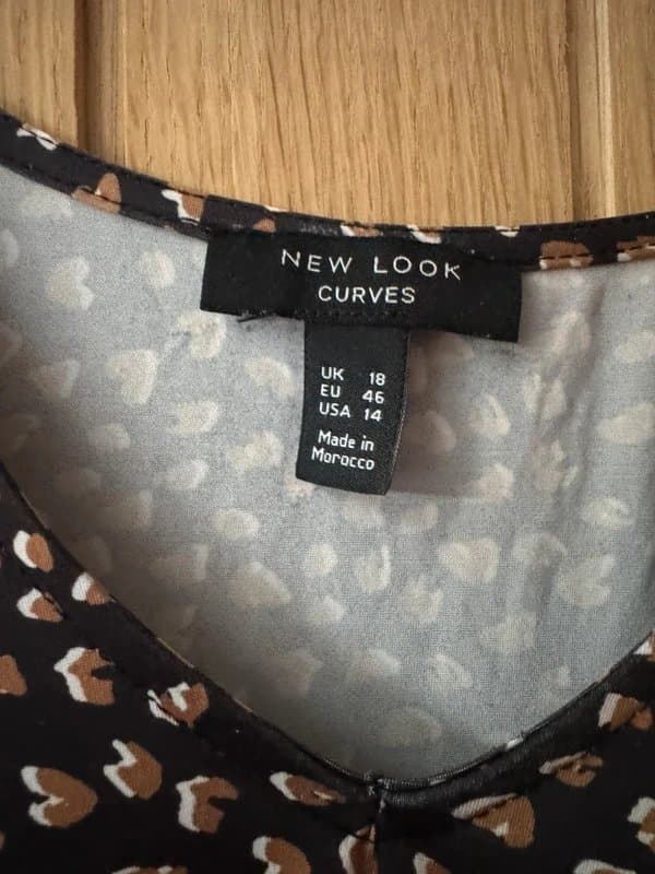 New Look Leopard print T-shirt, size 18
