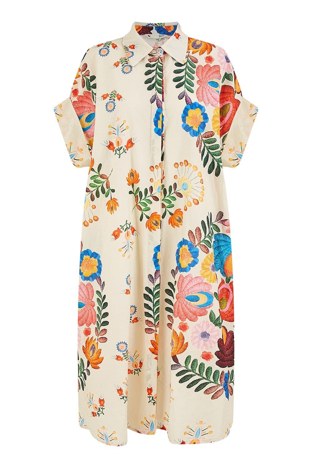 Yumi Yumi Women's Multicoloured Folk Print Relaxed Tunic - 4