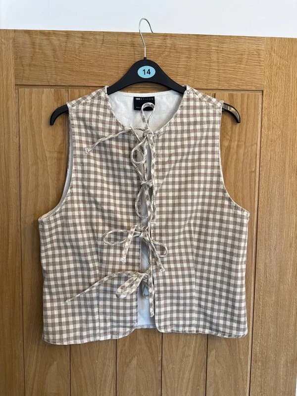 ASOS ASOS Denim Checkered Top