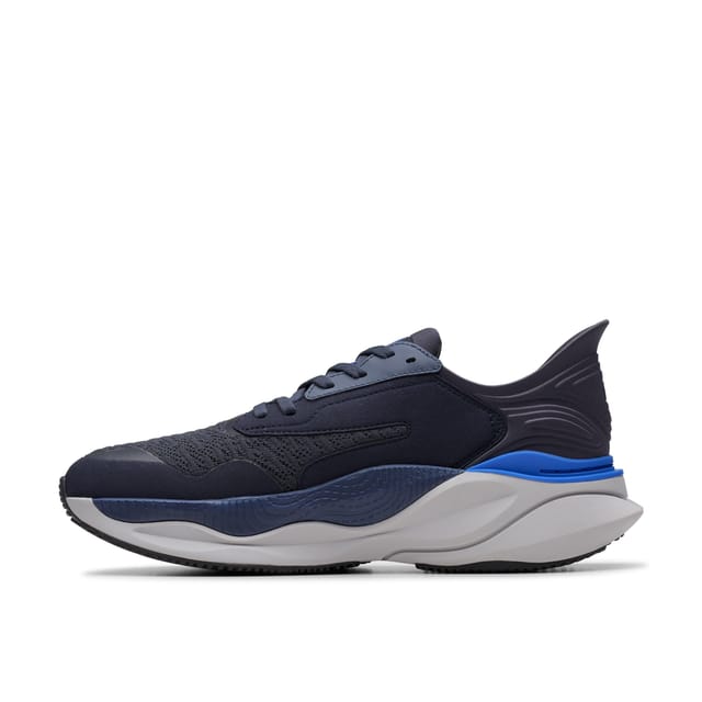 Clarks Clarks Men's Pace Navy Trainers, Lace Up in Blue - 2