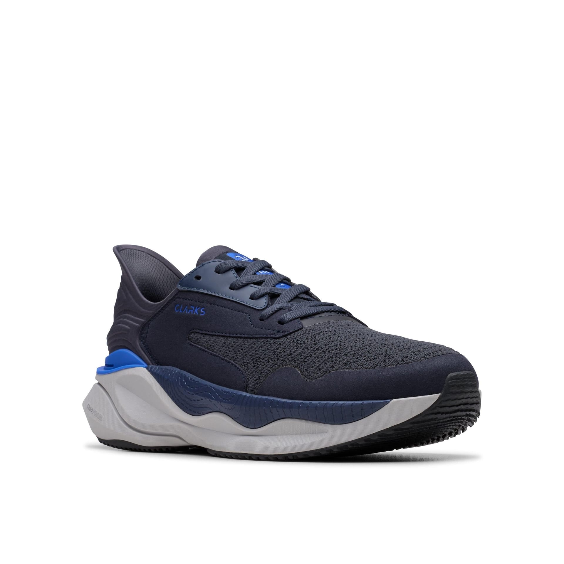 Clarks Clarks Men's Pace Navy Trainers, Lace Up in Blue - 4