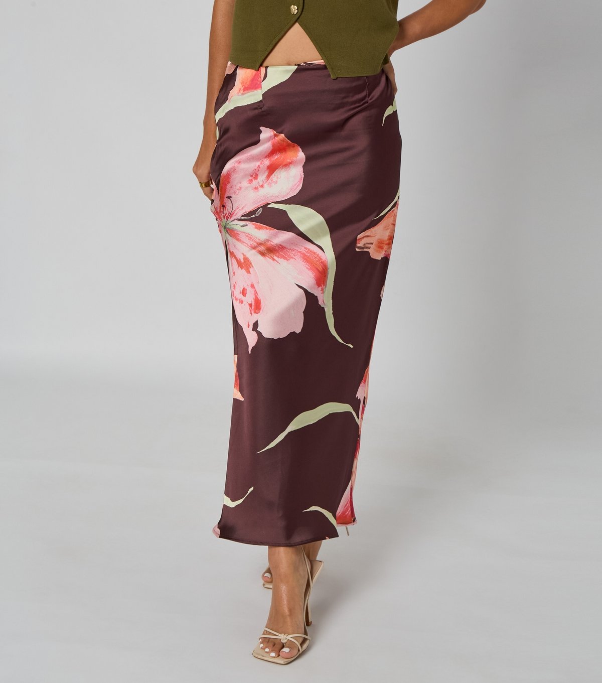 Urban Bliss Women's Brown Floral Midi Skirt Urban Bliss New Look - 2