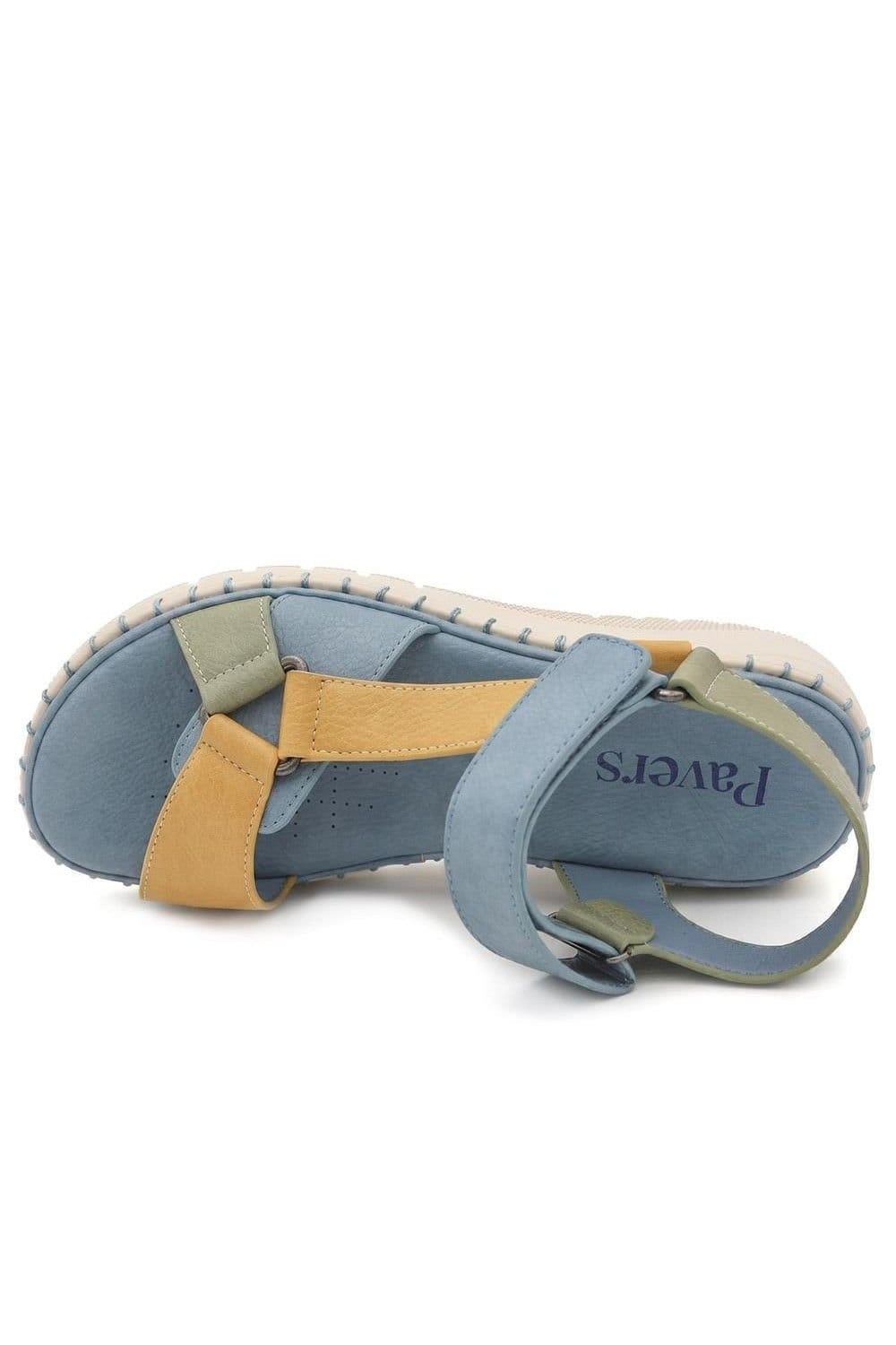 Pavers Pavers Women's Adjustable Fastening Cushioning Sandals in Blue - 4