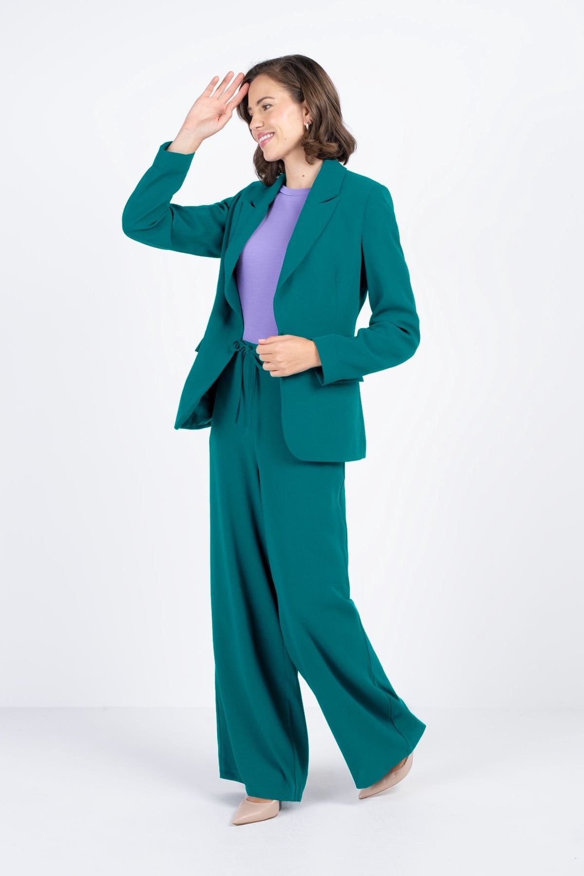 Kettlewell Kettlewell Women's Soft Tailored Blazer in Teal - 4
