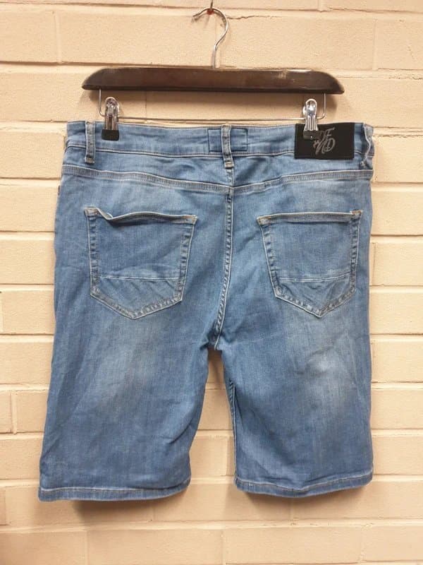 DFND DFND Men's Blue Denim Bermuda Short Jeans Size W36