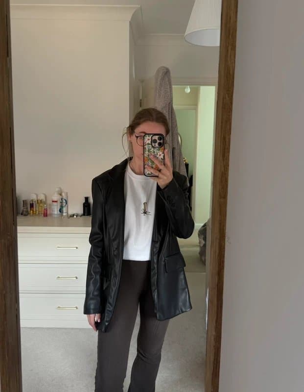 Bershka Leather Blazer