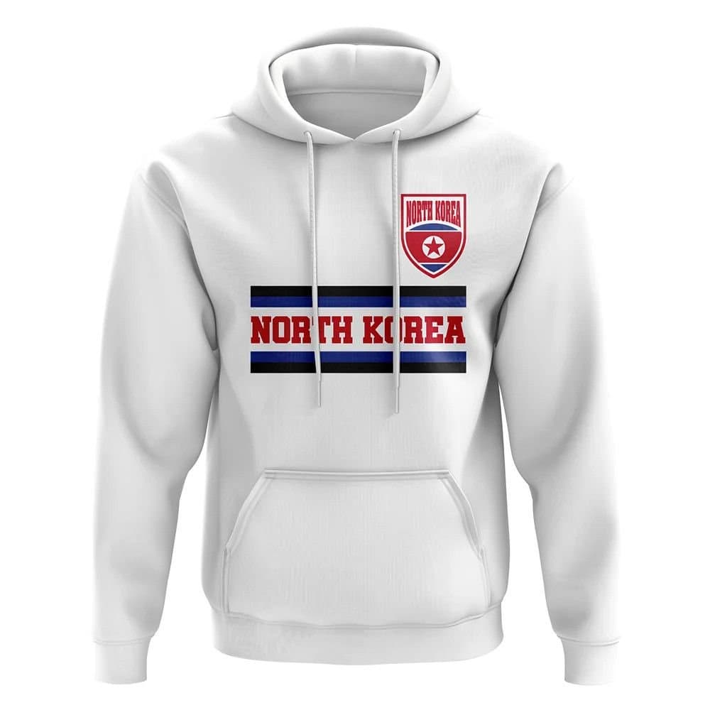 North Korea North Korea Men's Mens Core Football Country Hoody in White