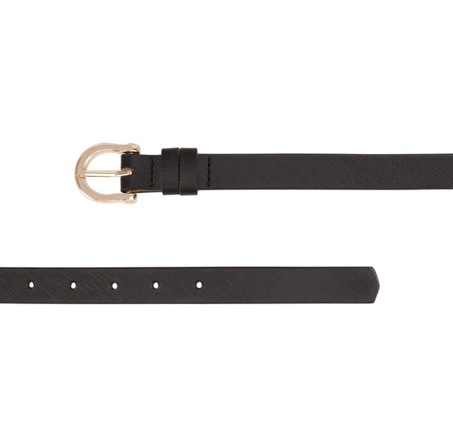Paul Costelloe Paul Costelloe Women's Melin Leather Belt in Jet Black - 3