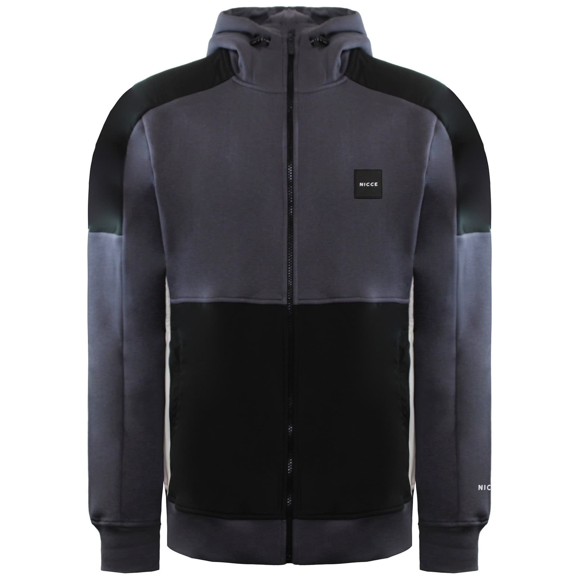 Nicce Nicce Men's District Black/Grey Track Jacket in Black