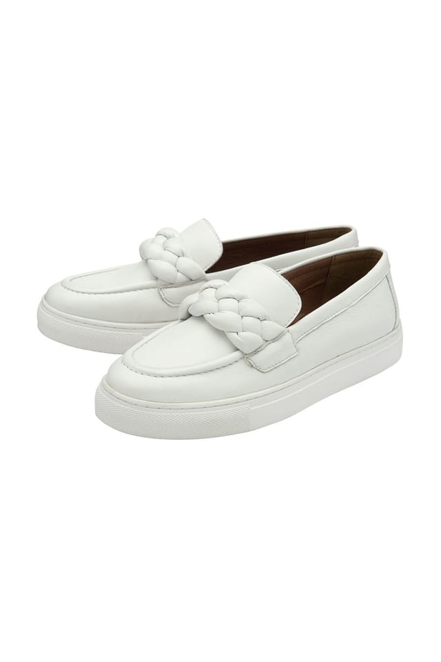 Lotus Lotus Women's 'Bertie' Leather Casual Shoes in White - 2
