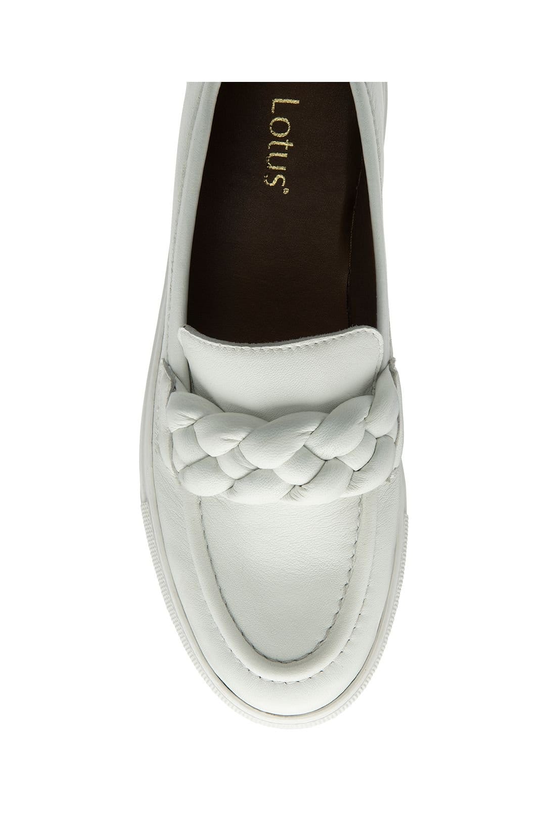 Lotus Lotus Women's 'Bertie' Leather Casual Shoes in White - 4