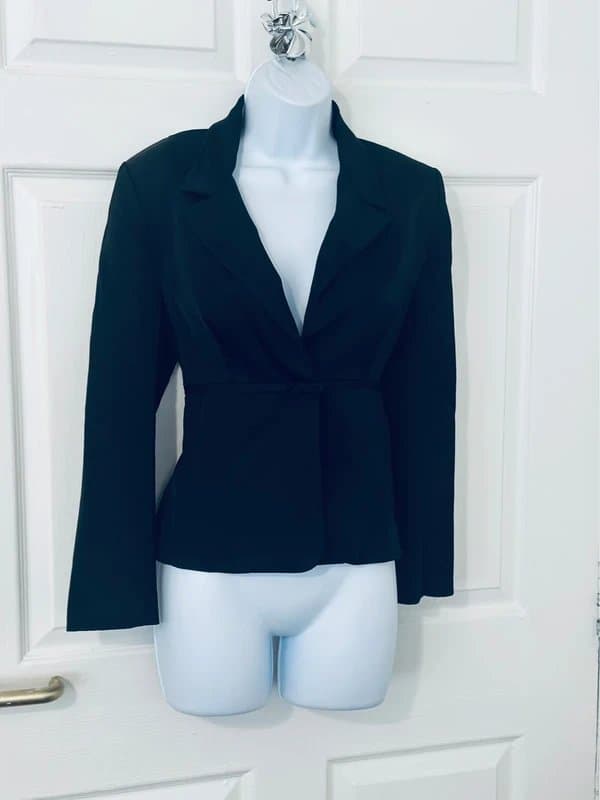 Warehouse Stunning Warehouse Blazer/Dress  Black Jacket Size 12