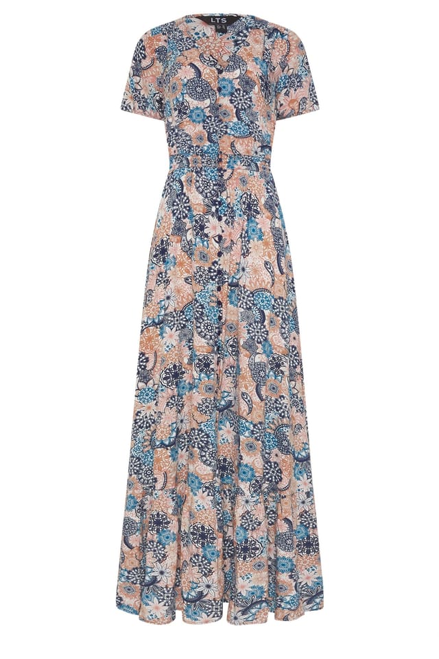 Long Tall Sally Long Tall Sally Women's Tall Floral Button Maxi Dress - 2