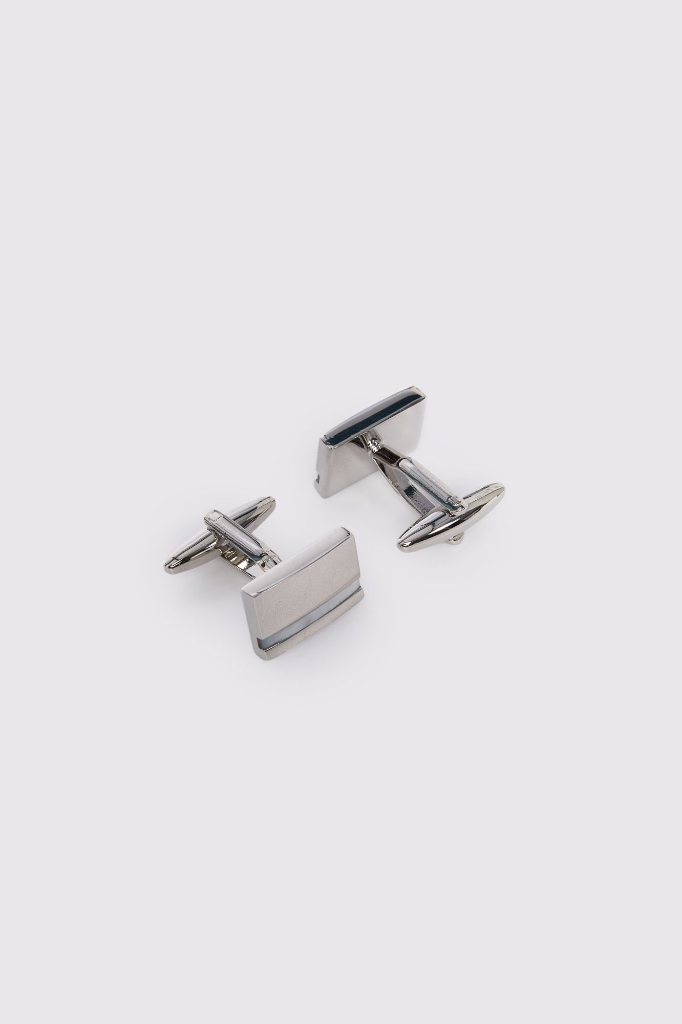 Limehaus Limehaus Men's Mother Of Pearl Cufflinks in Silver - 2