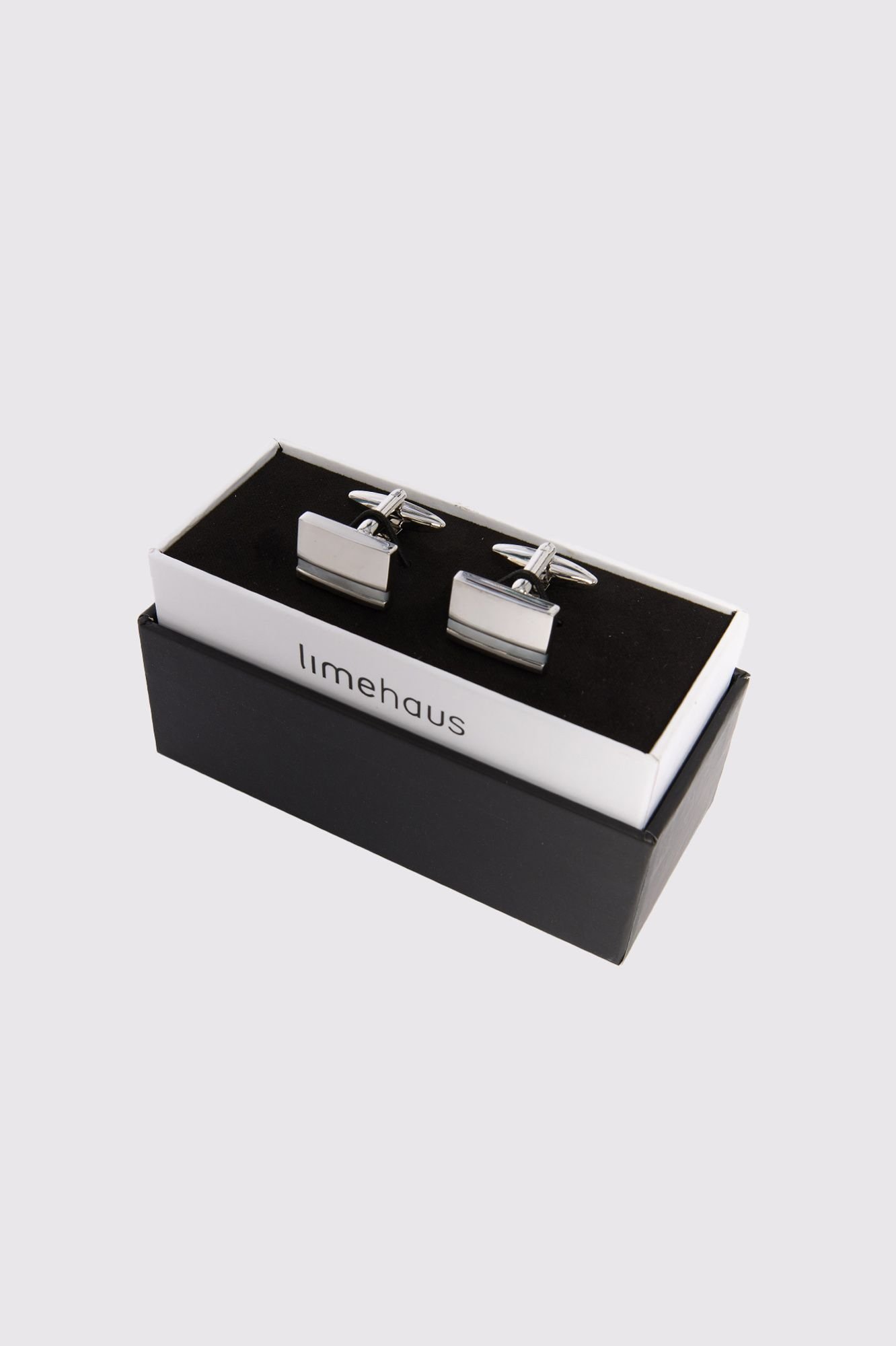 Limehaus Limehaus Men's Mother Of Pearl Cufflinks in Silver - 3