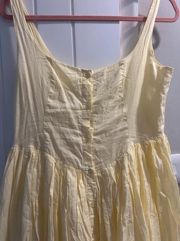 ASOS Butter Yellow Corset Dress