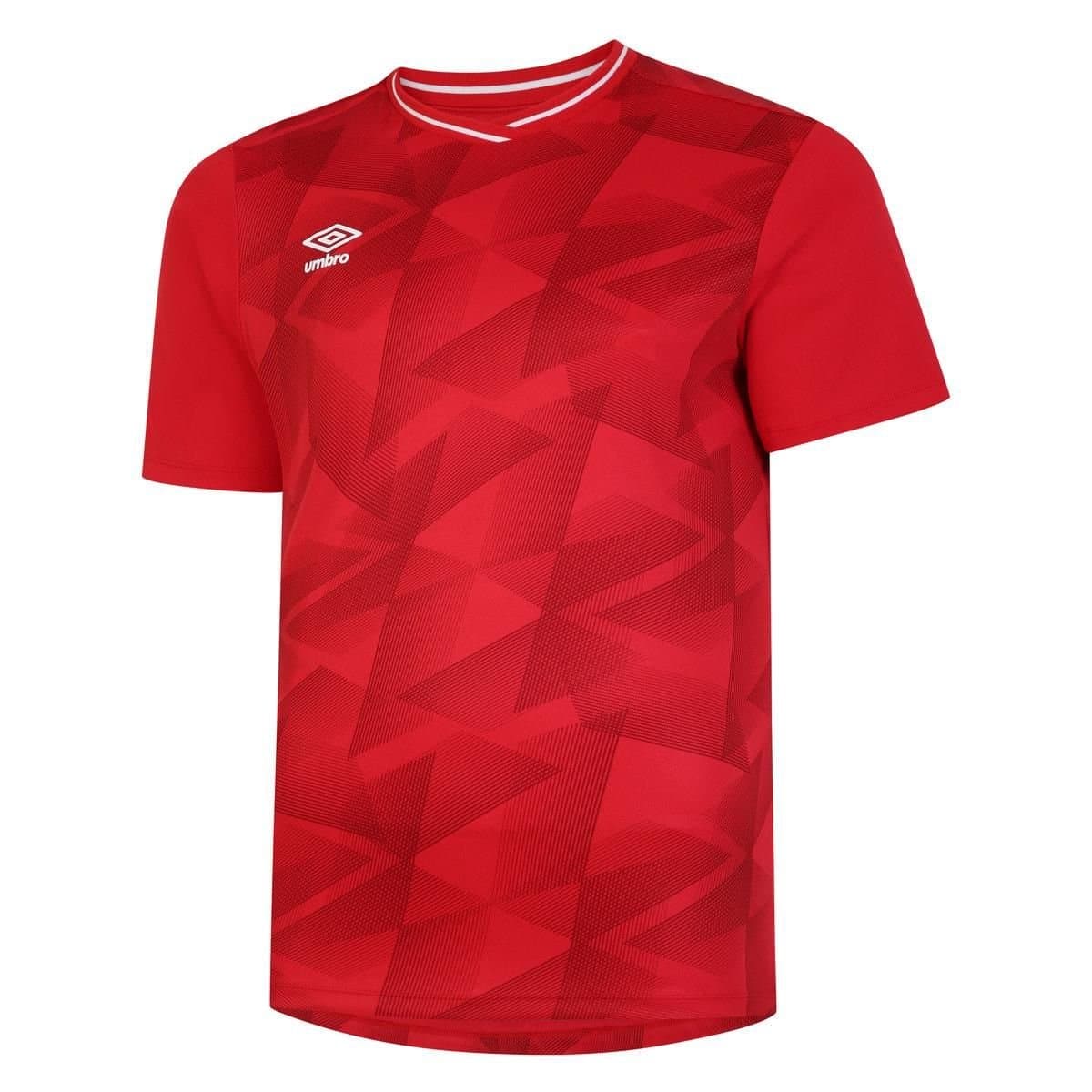 Umbro Umbro Men's Triassic Logo Short-Sleeved Jersey in Dark Red