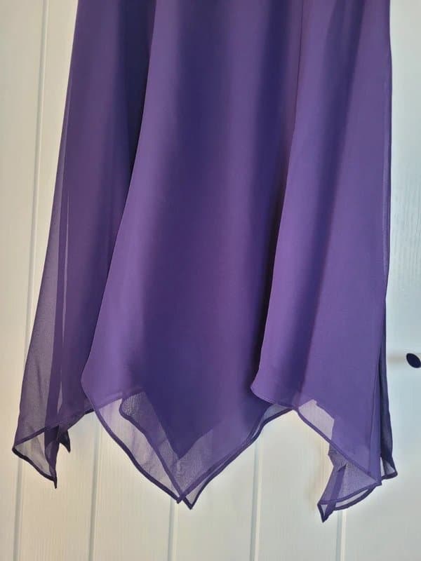 Debut Purple Sequin Embellished Evening/Cocktail/Party Dress - UK Size 12 Euro 40