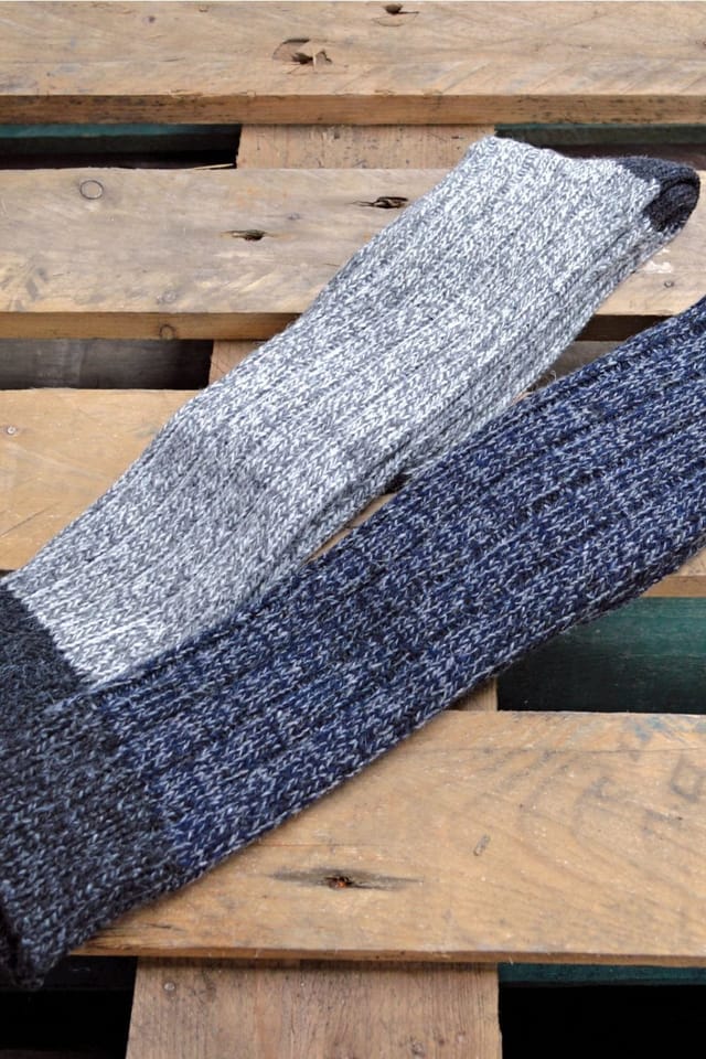 SOCKSHOP Workforce SOCKSHOP Workforce Men's 3 Pack Extra Long Knee High Knitted Wool Boot Socks in Navy - 3