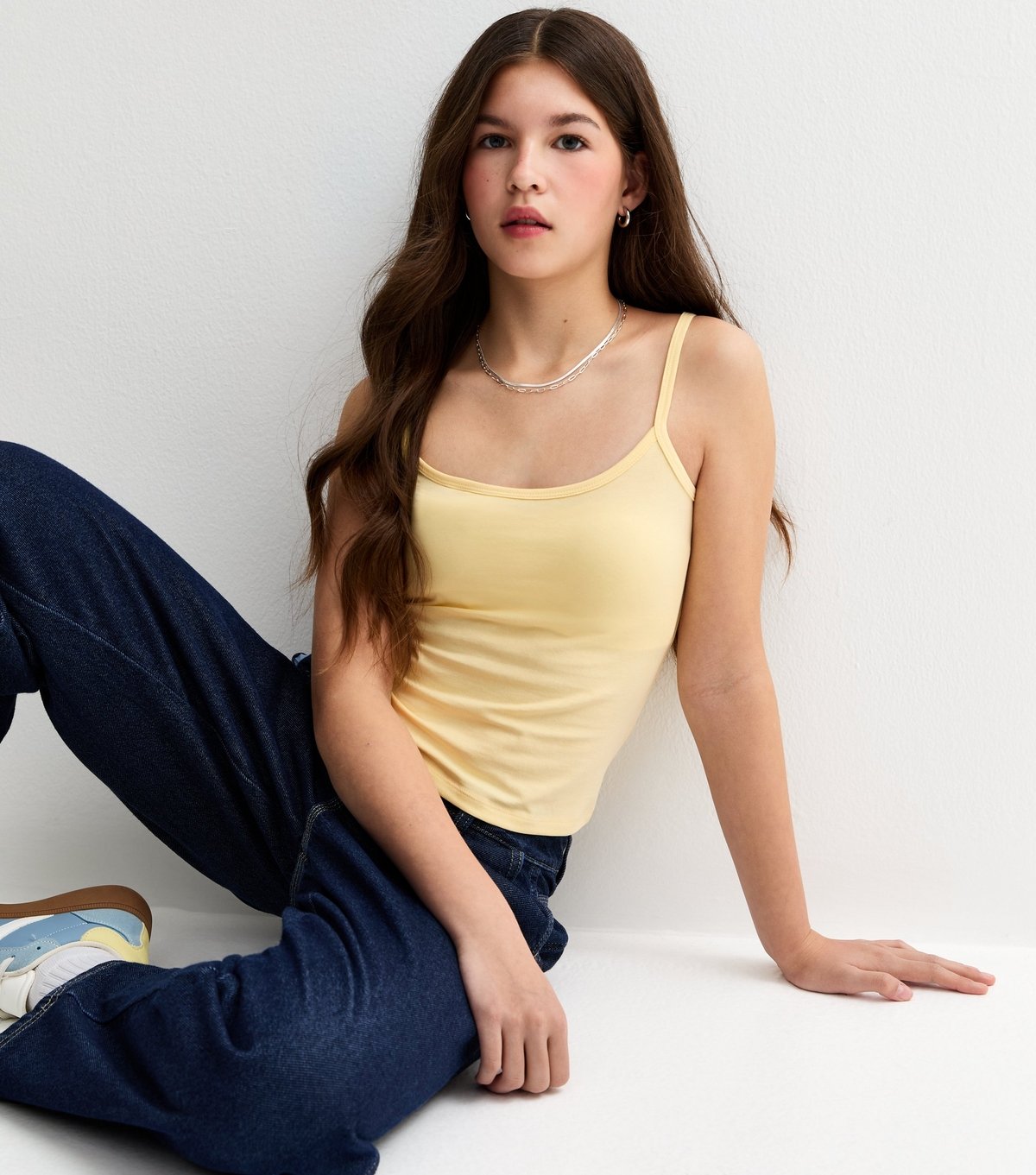 New Look Girls' Light Yellow Scoop Neck Cami Vest Top New Look - 2