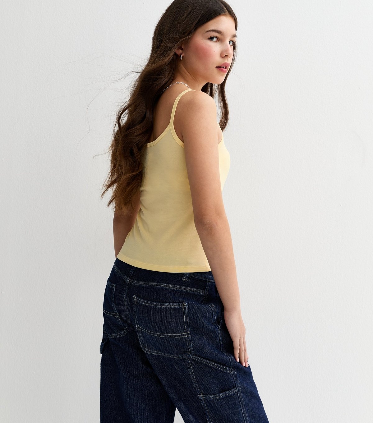 New Look Girls' Light Yellow Scoop Neck Cami Vest Top New Look - 4