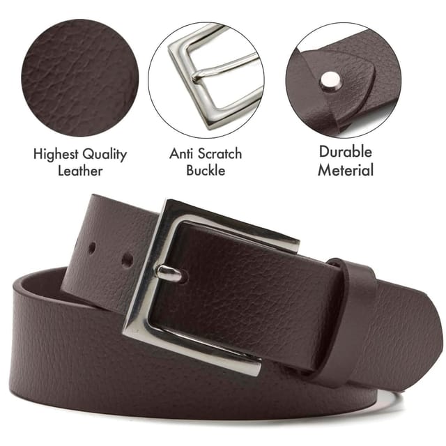 Woodland Leathers Woodland Leathers Men's Leather Belts, Premium Genuine Leather belt 1.5" Width in Tan - 2
