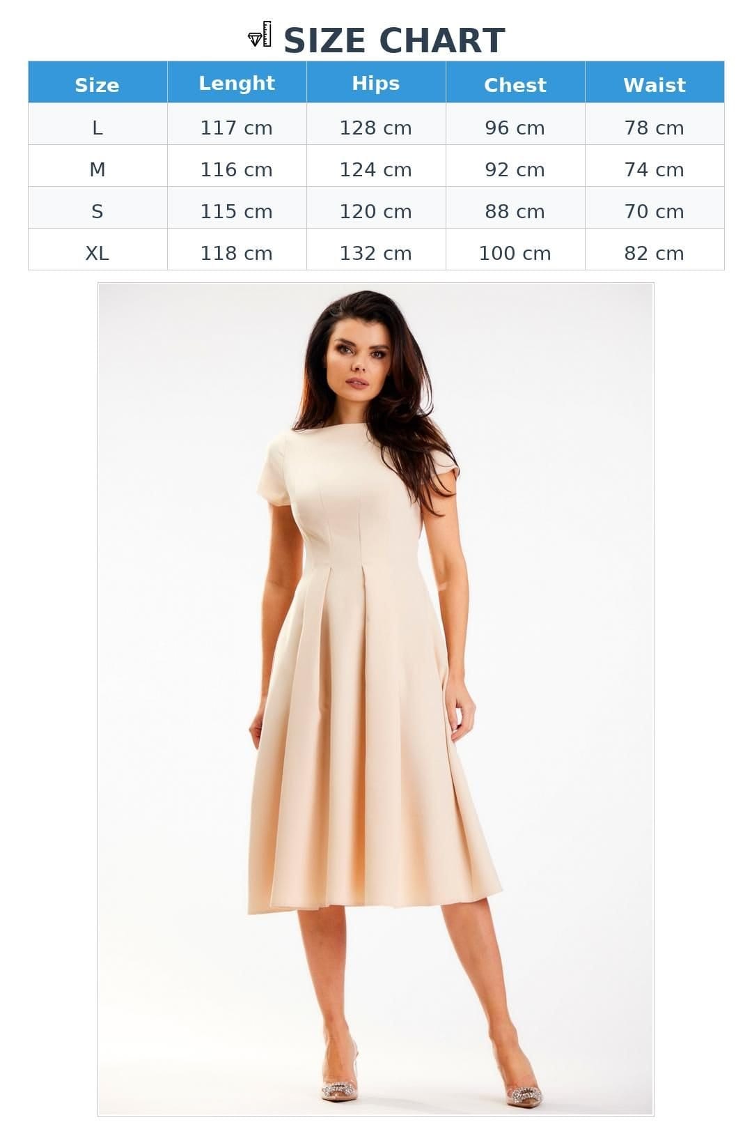 Love Lace Love Lace Women's Polish Midi Dress Boat Neck Short Sleeve in Beige - 4