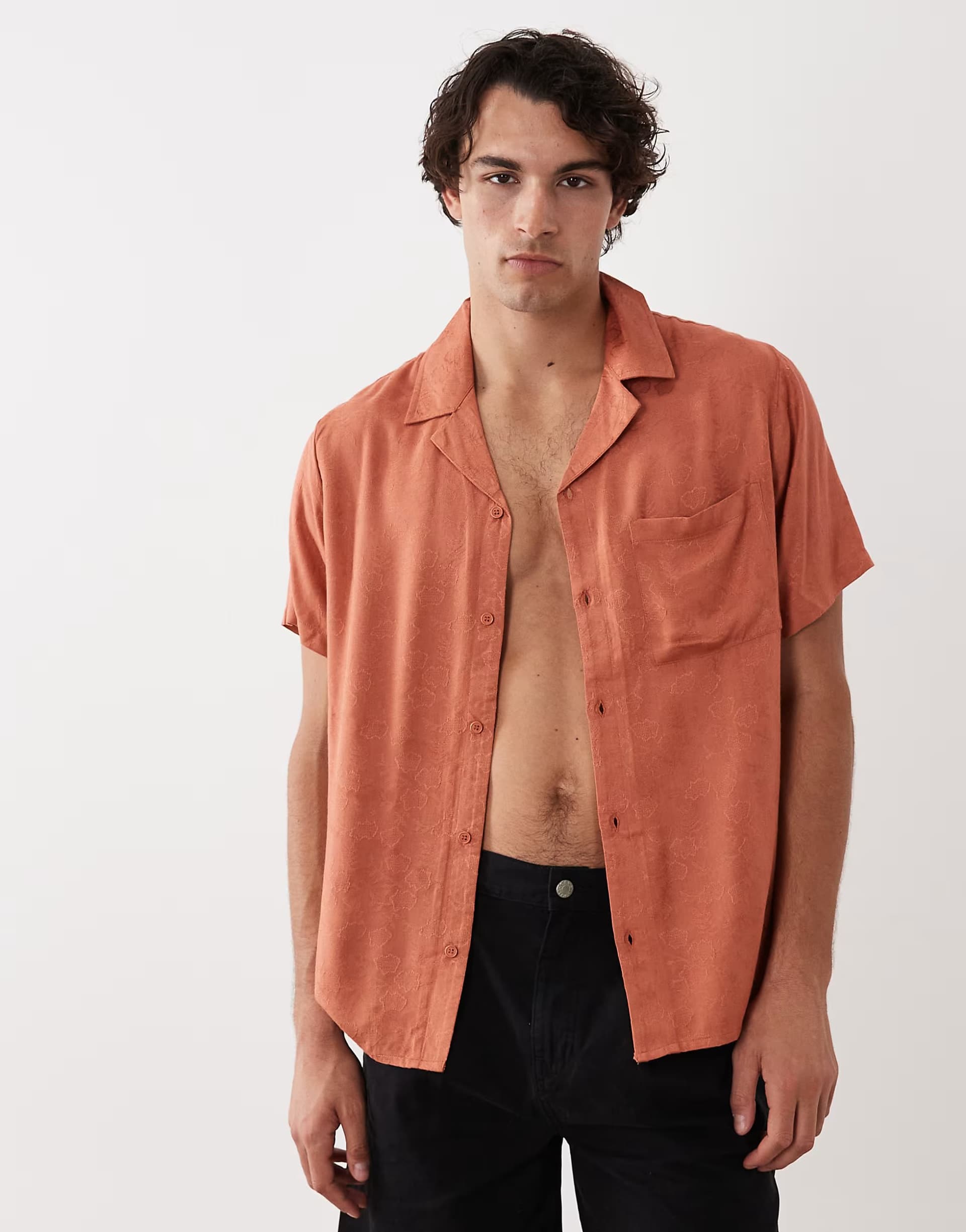 ASOS ASOS Rust Knit Beach Shirt