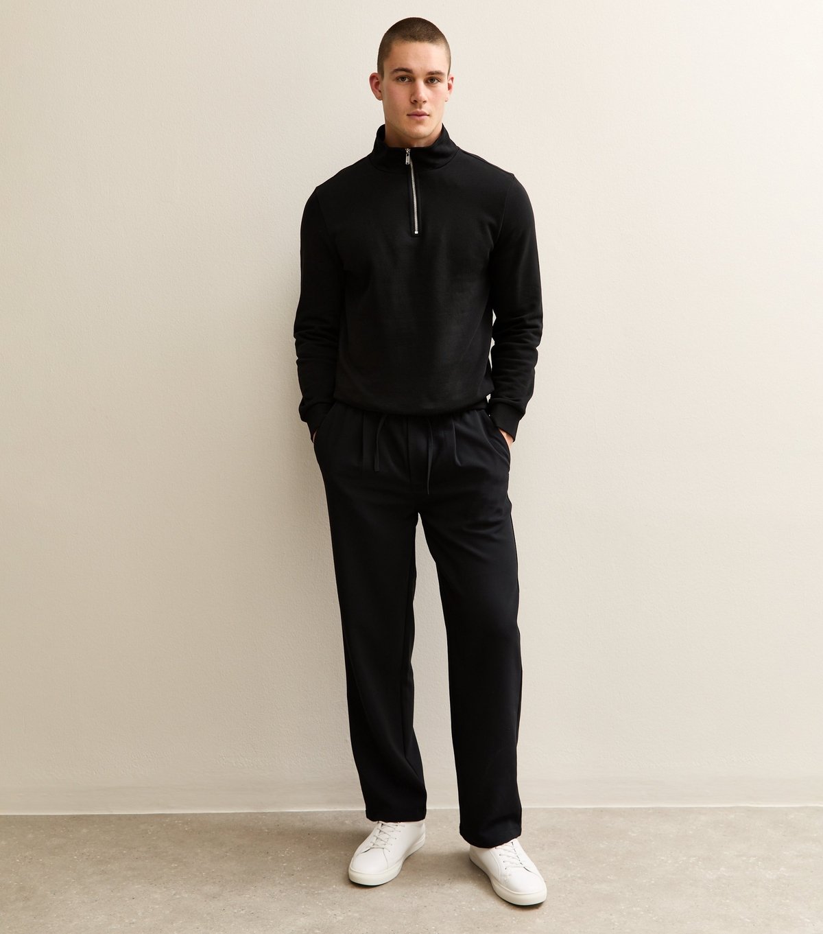 Only and Sons Men's Black Drawstring Trousers Only and Sons New Look - 3