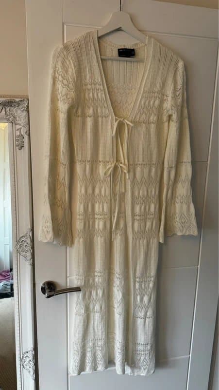 ASOS Long cream knitted cardi