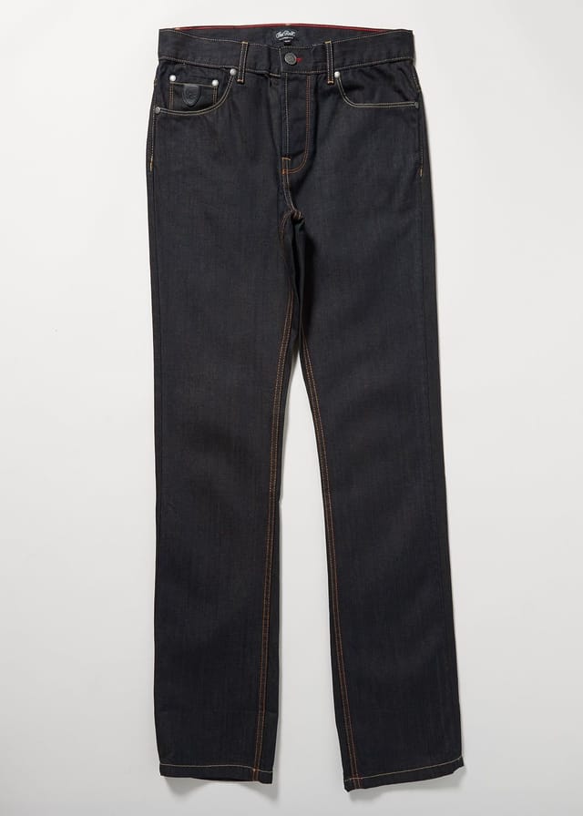Chet Rock Chet Rock Slim Jim Men's Slim Fit Black Raw Denim Jeans with Stud Detail in Navy - 2
