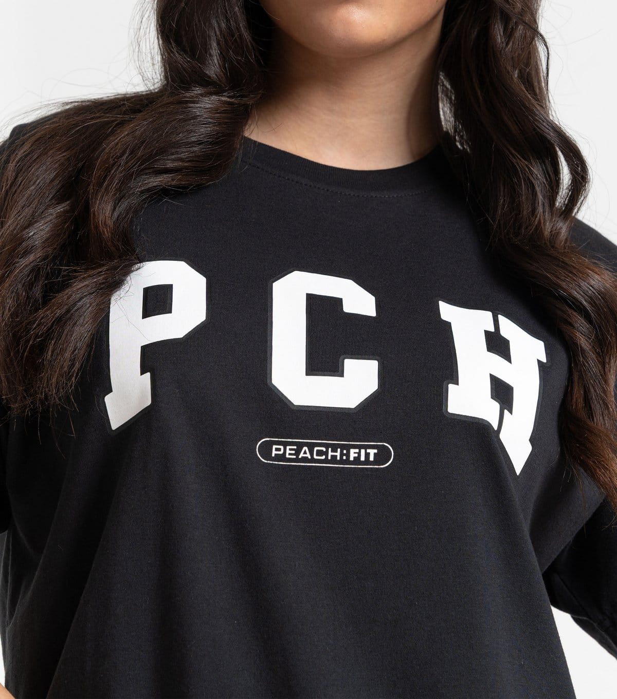 Peach Fit Women's Black PCH Logo Elsie Tee Peach Fit New Look - 4