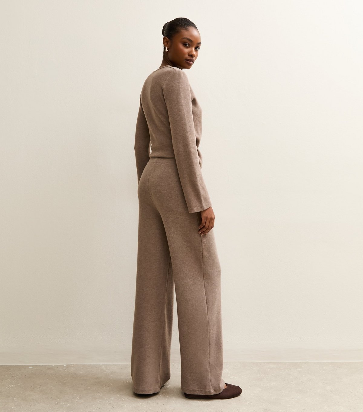 New Look Women's Mink Soft Touch Wide Leg Trousers New Look - 4