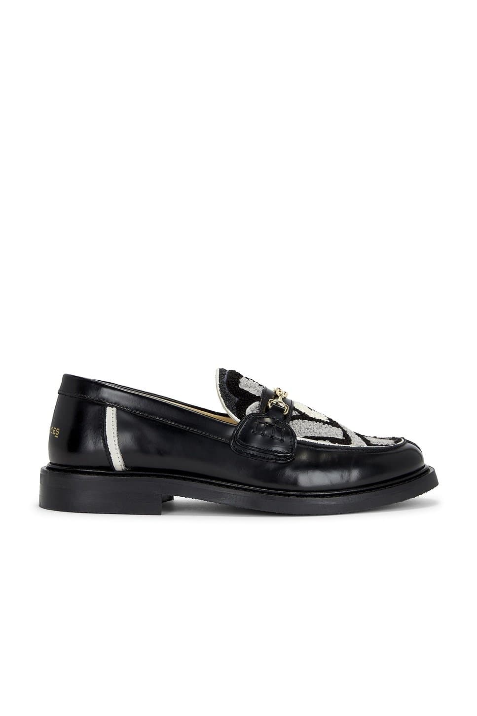 revolve Revolve Black & Off White Gowtu Loafer