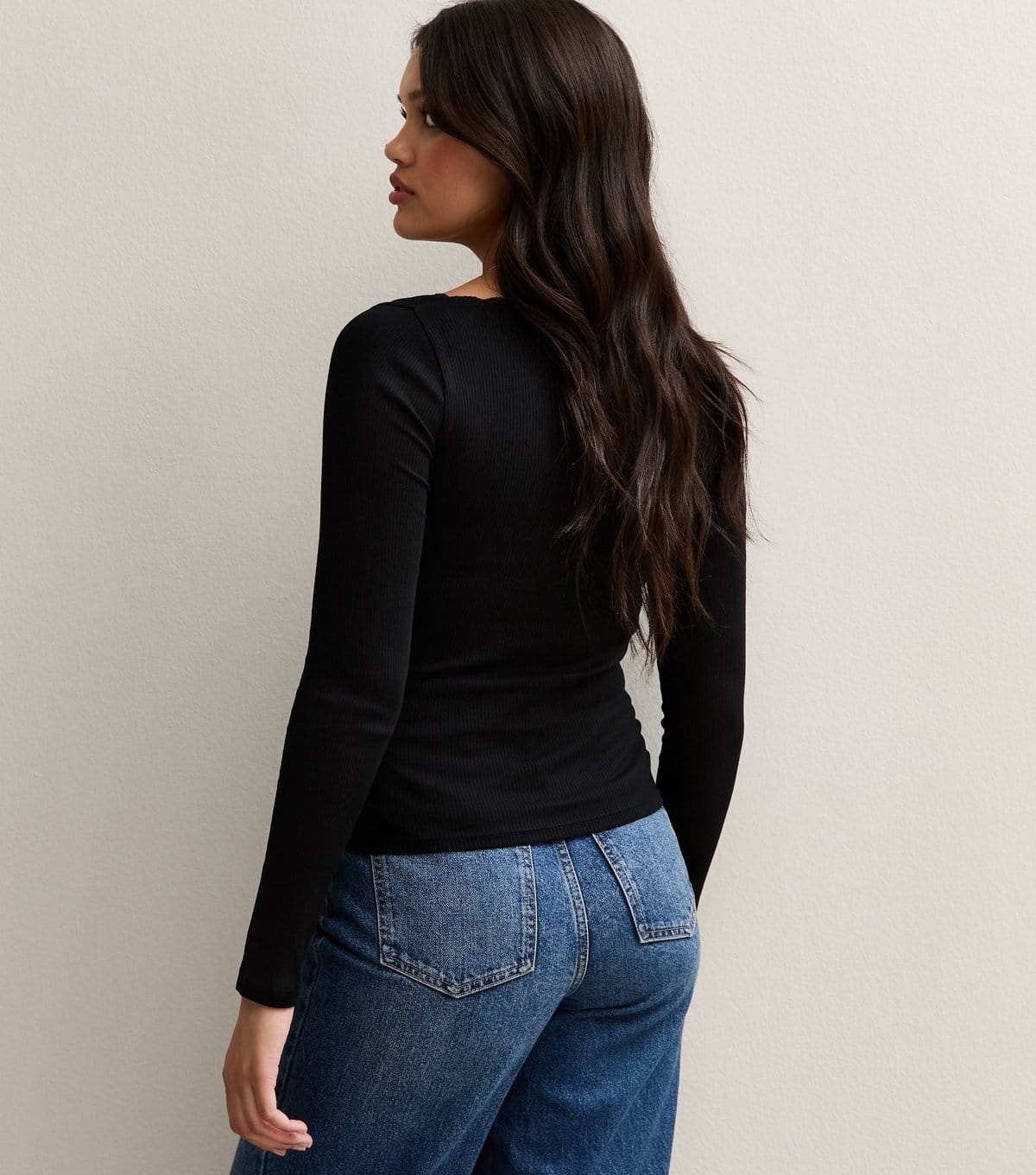 New Look Women's Black Lace Trimmed Scoop Neck Top New Look - 4