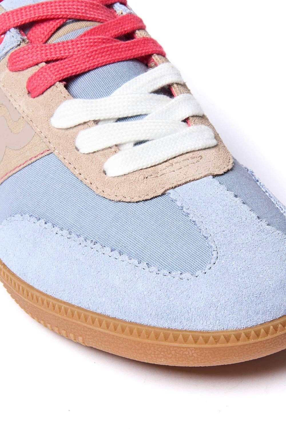 Moshulu Moshulu Women's 'Margot' Sporty Lace Up Trainers in Light Blue - 4