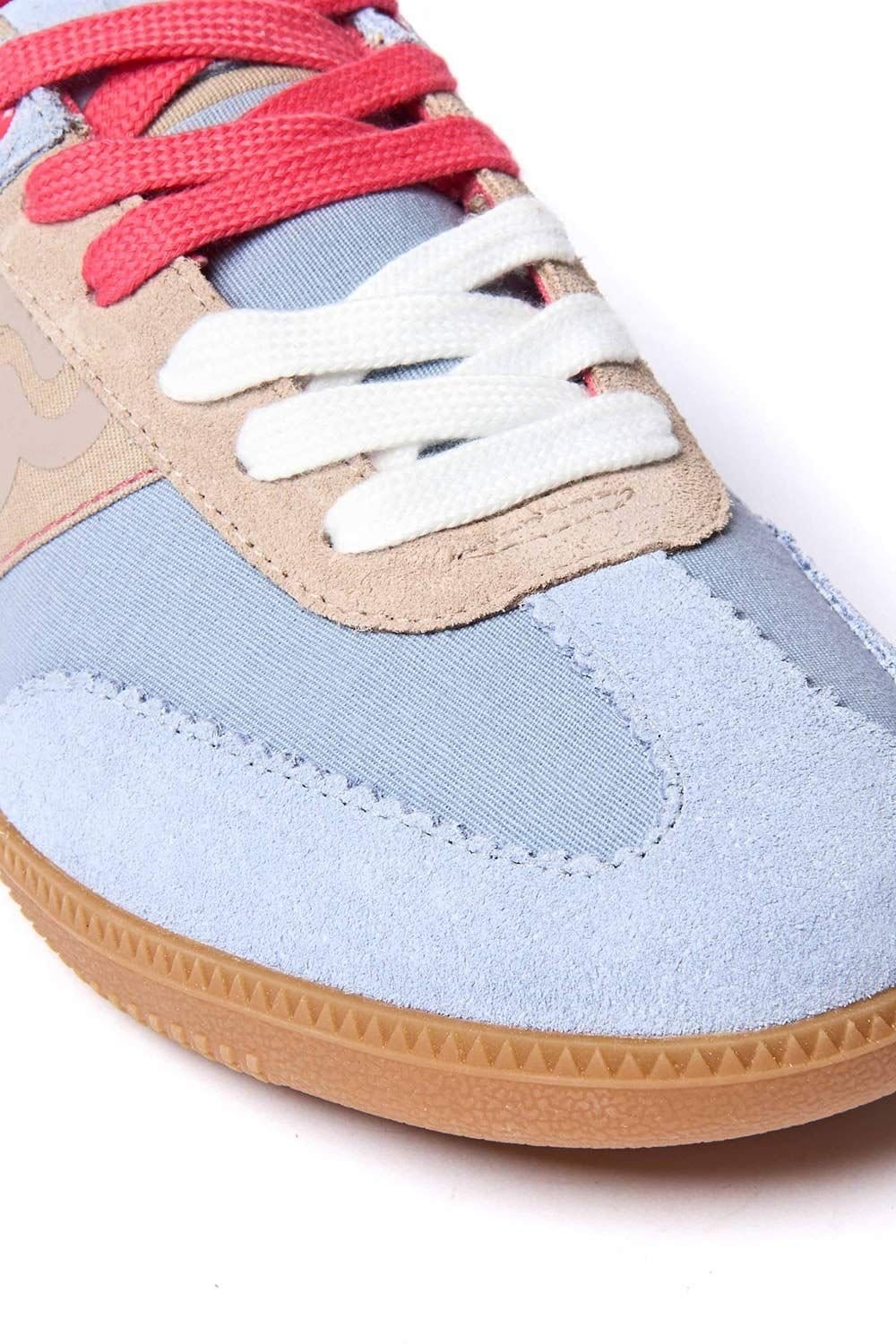 Moshulu Moshulu Women's 'Margot' Sporty Lace Up Trainers in Light Blue - 4