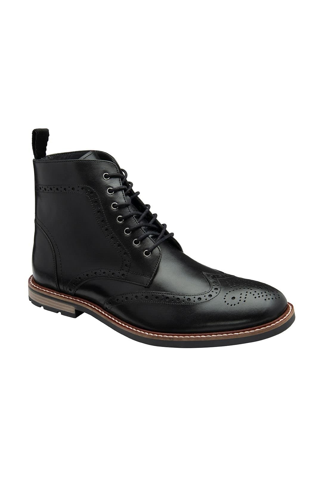 Frank Wright Frank Wright Men's 'Corby' Leather Lace-Up Boots in Black