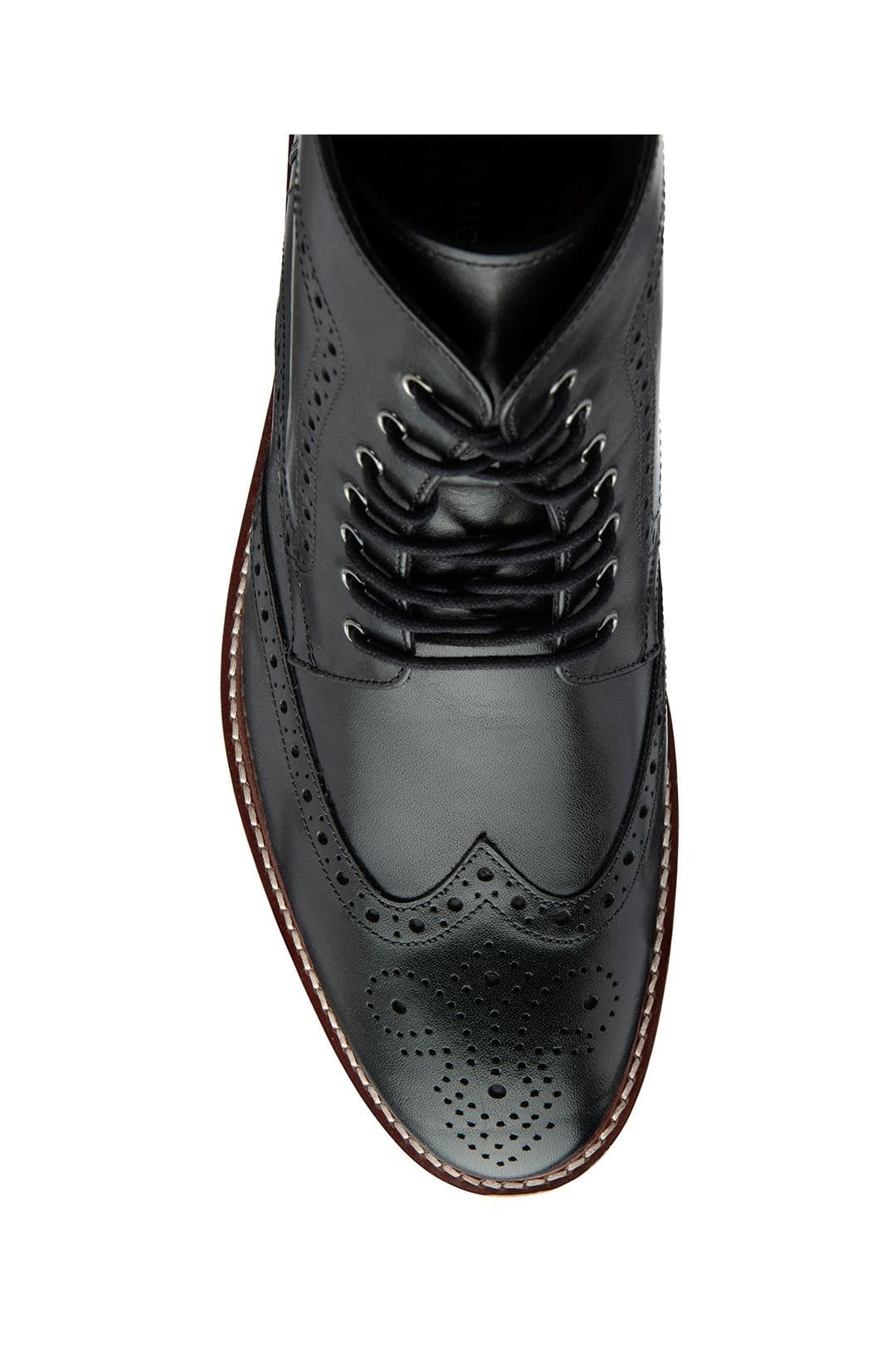 Frank Wright Frank Wright Men's 'Corby' Leather Lace-Up Boots in Black - 4