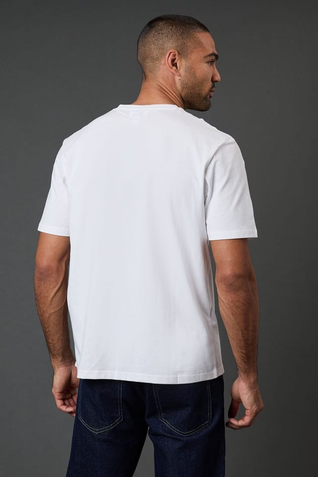 Burton Burton Men's White Grandad Neck T-Shirt - 3