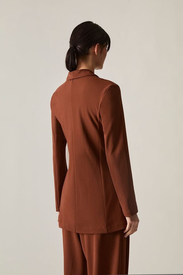 James Lakeland James Lakeland Women's Rust Side Sash Blazer in Brown - 3