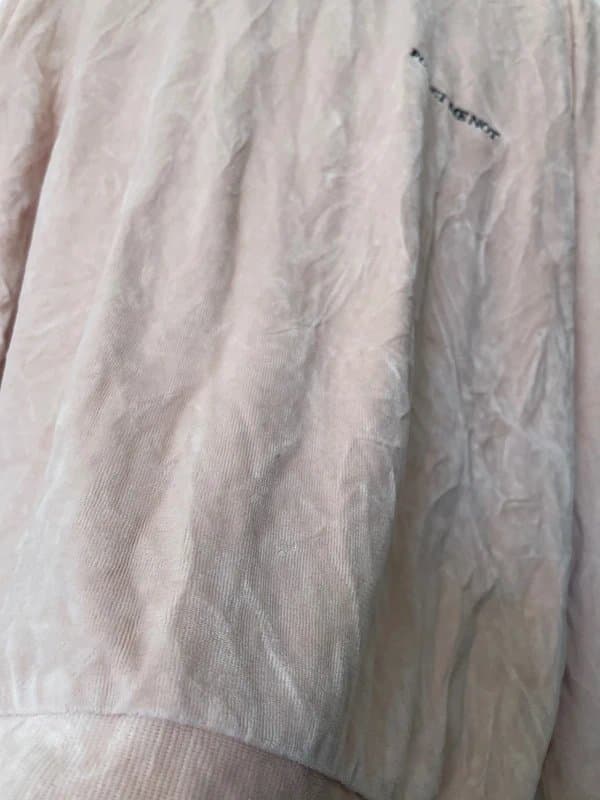 ASOS Topshop pink velvet ‘forget me not’ jumper