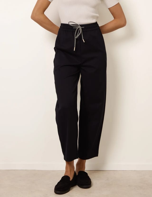 Blue Vanilla Elastic Waist Drawstring Trousers - 2